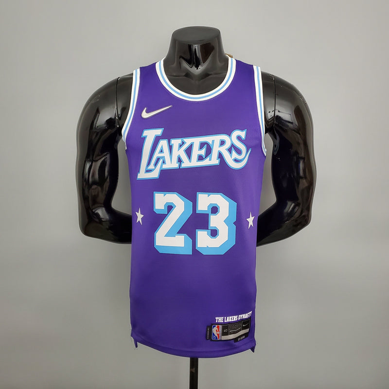 NBA Lakers Trikot Nr. 23 James City Edition Lila – 23/24