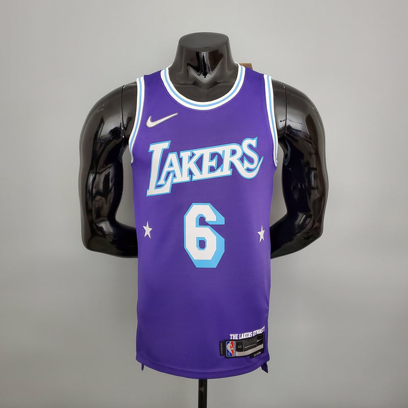 NBA Lakers Trikot Nr. 6 James City Edition Lila – 23/24