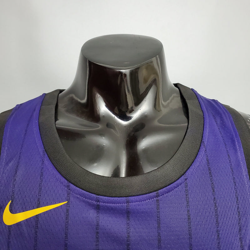 NBA Lakers-Trikot Nr. 23 James Purple Stripe – 23/24