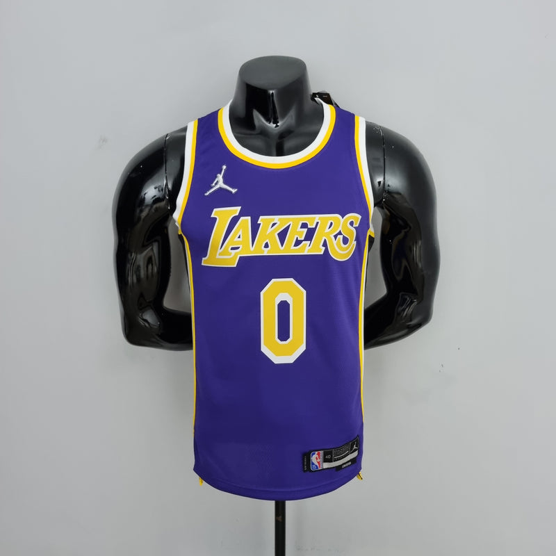 NBA Lakers-Trikot Nr. 0 Westbrook Purple 75. Jubiläum – 23/24