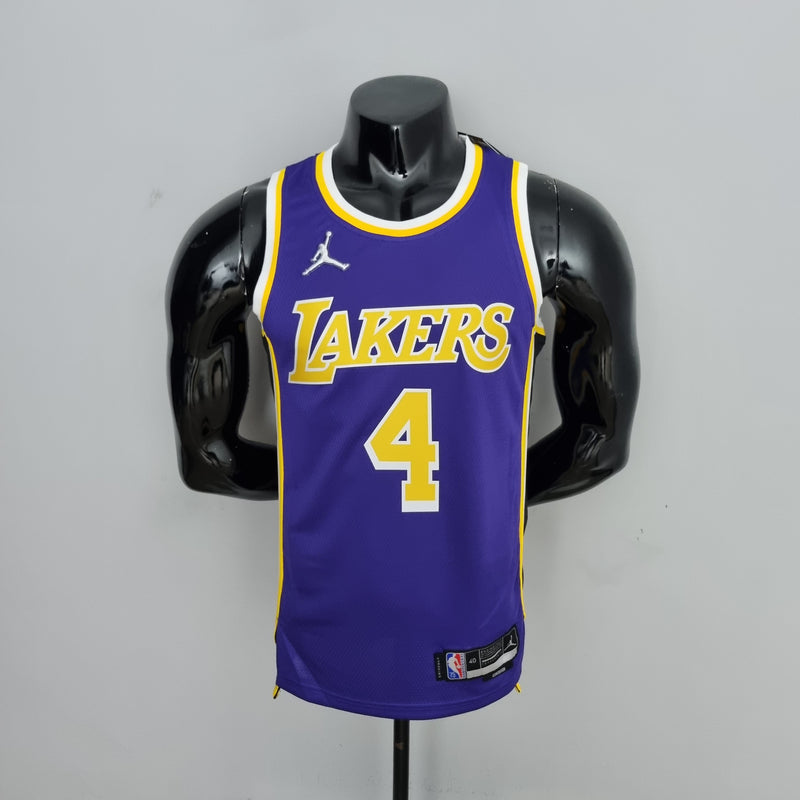 NBA Lakers-Trikot Nr. 4 Rondo Purple 75. Jubiläum – 23/24