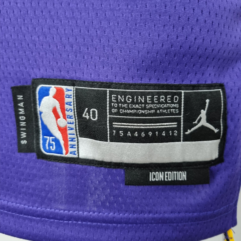 NBA Lakers-Trikot Nr. 0 Westbrook Purple 75. Jubiläum – 23/24